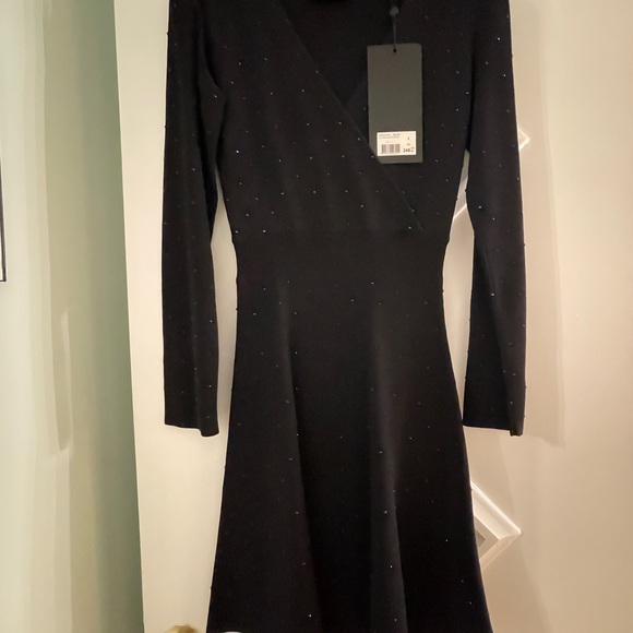 The Kooples Black Studded Long Sleeve Dress - Picture 2 of 5